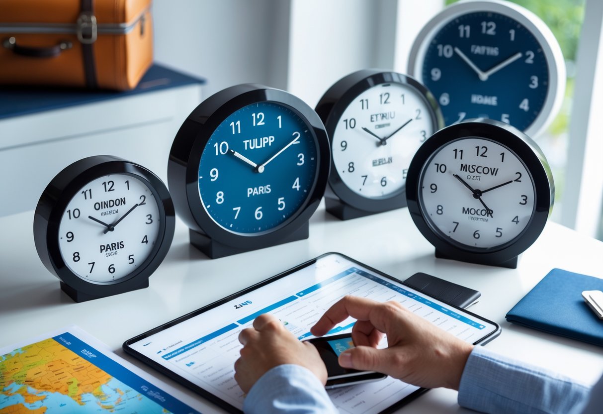 Aktuel tid forskellige steder i Europa planlæg din ferie rigtigt
